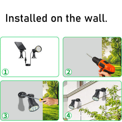 Projecteur solaire à LED Lighteme 100 lumens avec poteau (2 pièces)