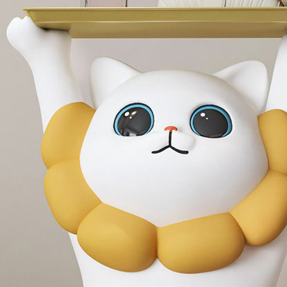 Ornement de rangement en résine en forme de chat Lighteme