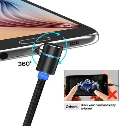 Ihrtrade 360° Magnetic Charging Cable For Apple / Micro-USB / USB-C (4 colors & 3 models)