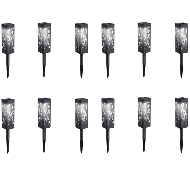 Lighteme 12-Lumen Solar Bollard Light with Tree Design LED 2/4/6/8/12-Pack