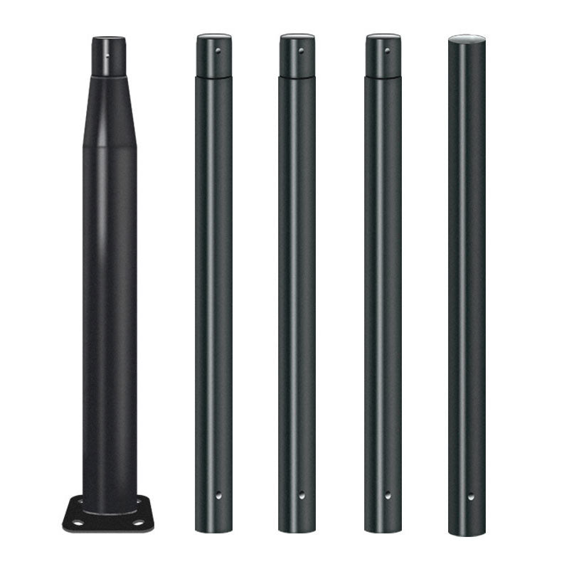 Lighteme 20 Fuß kommerzieller Straßen-/Parkplatz-/Flaggenlichtmast, Aluminium + Käfig, 1er-Pack