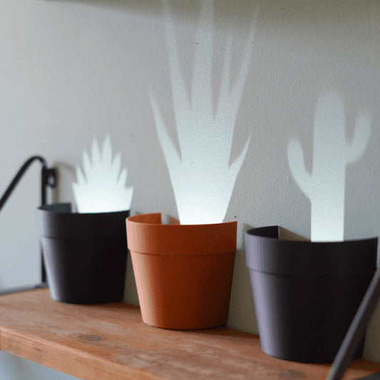 Pot de fleurs à projections lumineuses Lighteme