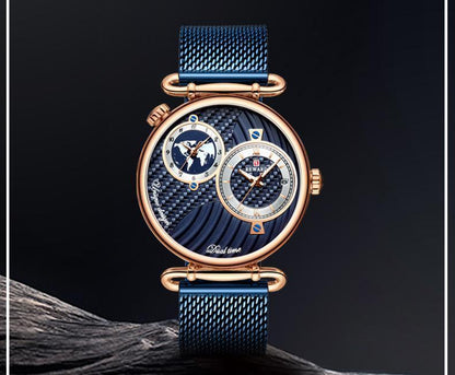 Lighteme Luxus-Wasserdichte Multi-Zeitzonen-Uhr für Herren (5 Farben) 