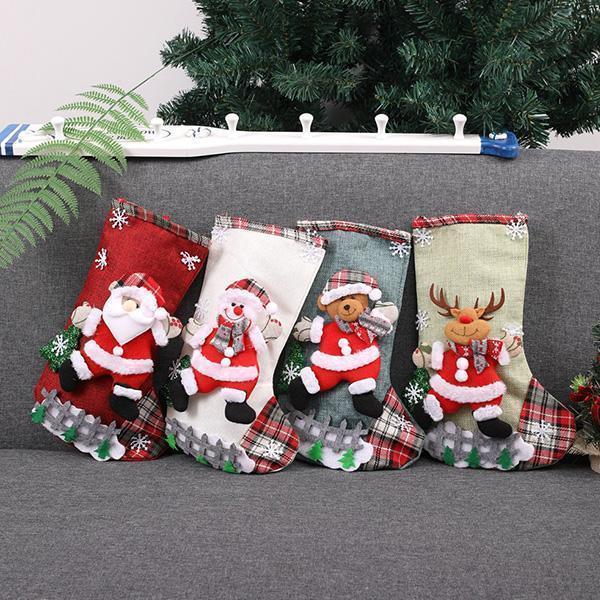 Lighteme Christmas Stocking Gift & Candy Bags (4 Pcs)