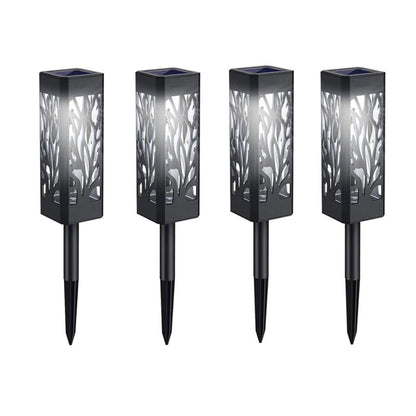 Lighteme 12-Lumen Solar Bollard Light with Tree Design LED 2/4/6/8/12-Pack