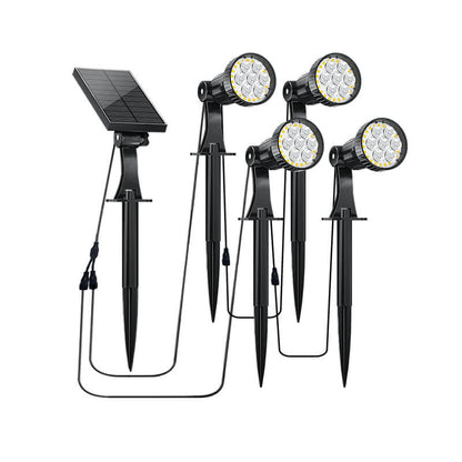 Projecteur solaire à LED Lighteme 100 lumens avec poteau (2 pièces)