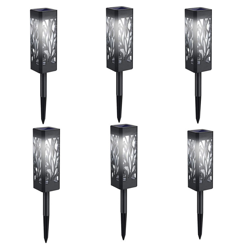 Lighteme 12-Lumen Solar Bollard Light with Tree Design LED 2/4/6/8/12-Pack