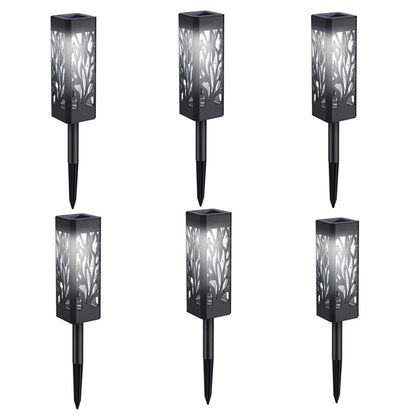 Lighteme 12-Lumen Solar Bollard Light with Tree Design LED 2/4/6/8/12-Pack