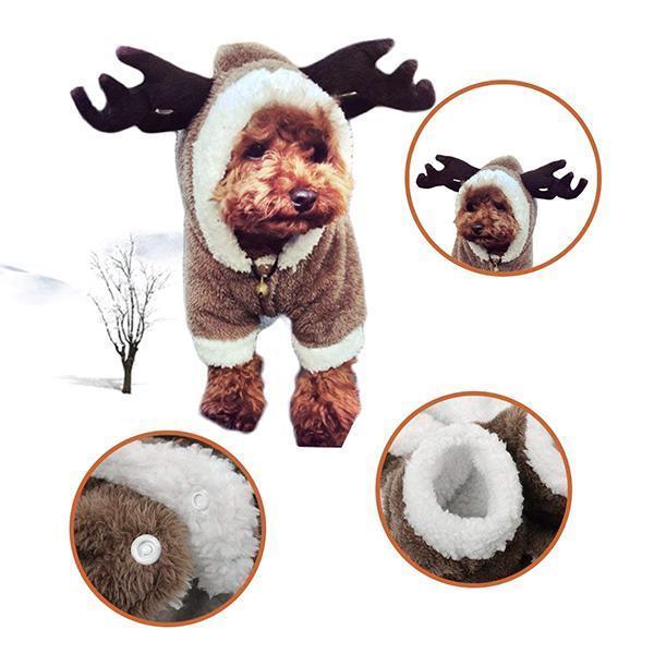 Lighteme Haustier-Weihnachtskleidung mit Elchmotiv (5 Größen)