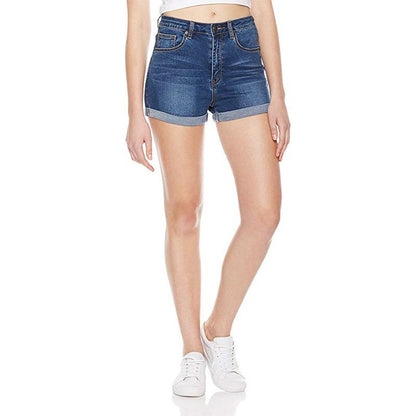 Ihrtrade 6" Mid Rise Rolled cuffs Denim Shorts
