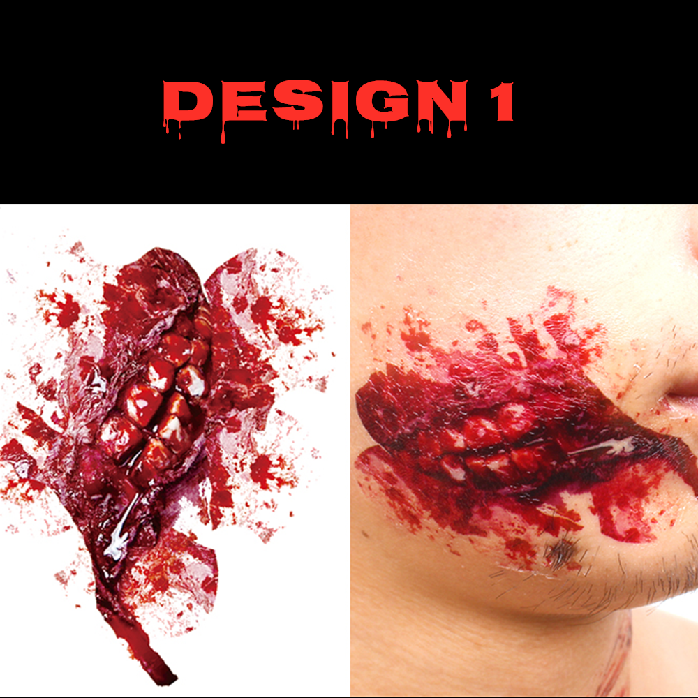 Ihrtrade 2020 Top 4 Halloween Tattoo Sticker (2-pack) (3 Types)