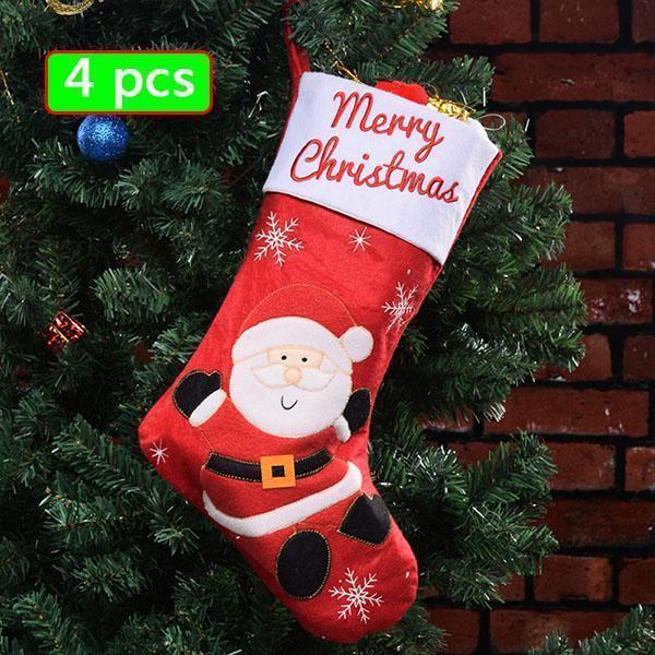 Lighteme Christmas Stocking Gift Bags (4 Pcs)