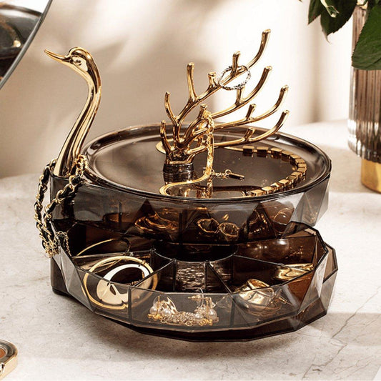 Lighteme Schmuckaufbewahrungsbox in Schwanenform – Ordnen Sie Ihren Schmuck mit Stil!