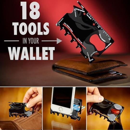 Lighteme 18 in 1 Multi-purpose Credit Card Pocket Tool