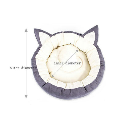 Litière chaude pour chatons Lighteme Pompom Cute Cat Ear Bed (4 couleurs et 3 tailles)