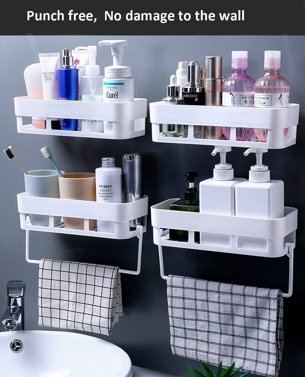 Lighteme Selbstklebender Badezimmer-Regal-Organizer (4 Farben &amp; 2 Ausführungen)