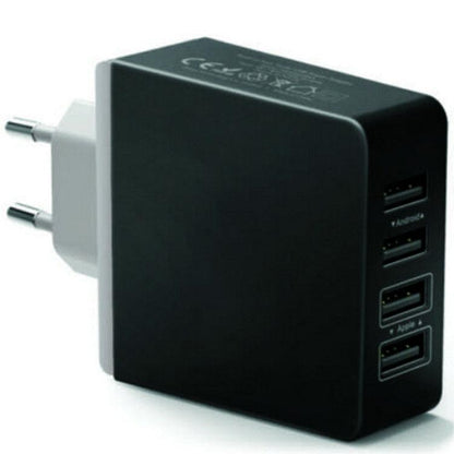 Lighteme 4 Ports USB Wall Charger Built in Smart IC 5V / 7.2 Amps for Smartphones and Tablets