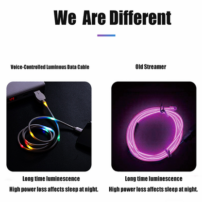 Câble de données à commande vocale Lighteme (2 couleurs)