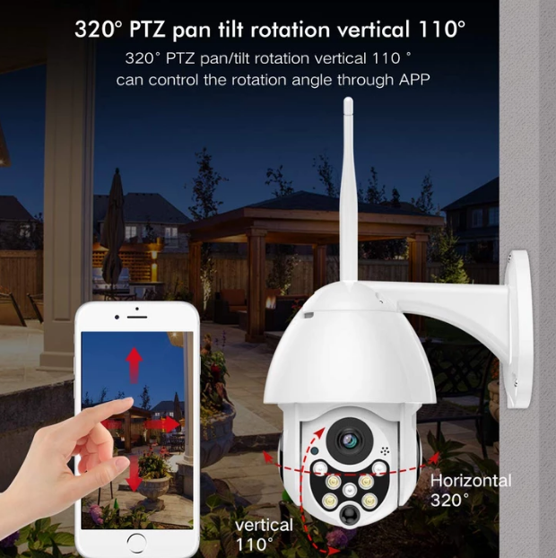 IHRneeria Cam+ Outdoor WiFi Camera (Plug: US,AU,EU,UK) (SD Card: 32G,64G,128G)