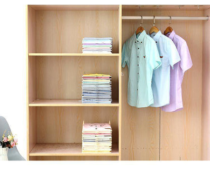it's like a folding board that keeps your clothes neat and orderly and won't wrinkle