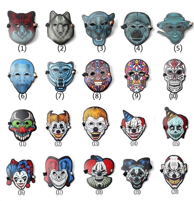 Ihrtrade Voice-activated Halloween Scary Mask (20 Types)