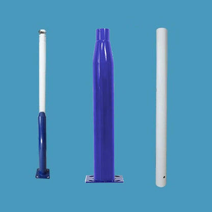 Lighteme 20 Fuß kommerzieller Straßen-/Parkplatz-/Flaggenlichtmast, Aluminium + Käfig, 1er-Pack