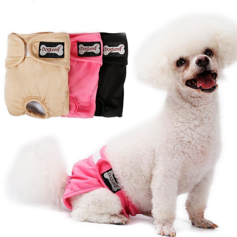 Lighteme 2er-Pack maschinenwaschbare Hunde-Physiologische Hosen (3 Farben &amp; 5 Größen)