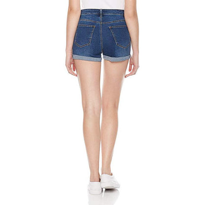 Ihrtrade 6" Mid Rise Rolled cuffs Denim Shorts