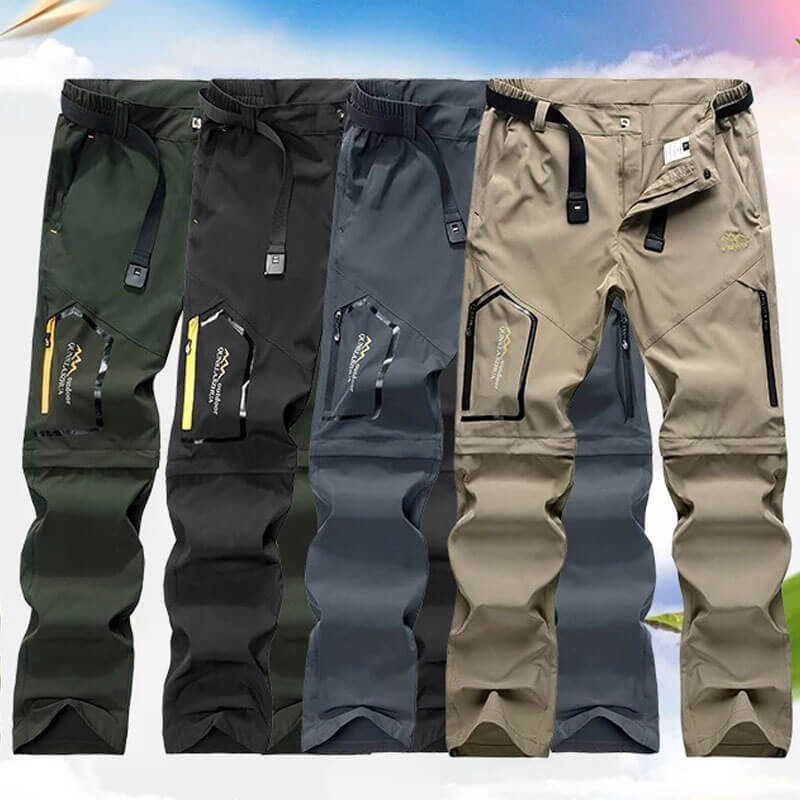 Pantalon et short d'extérieur à séchage rapide Lighteme - Pantalon de randonnée extensible avec deux sections détachables