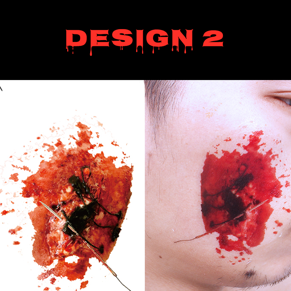 Ihrtrade 2020 Top 4 Halloween Tattoo Sticker (2-pack) (3 Types)