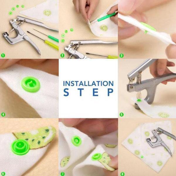 Ihrtrade Snap Button DIY Set (150 Pcs Set)