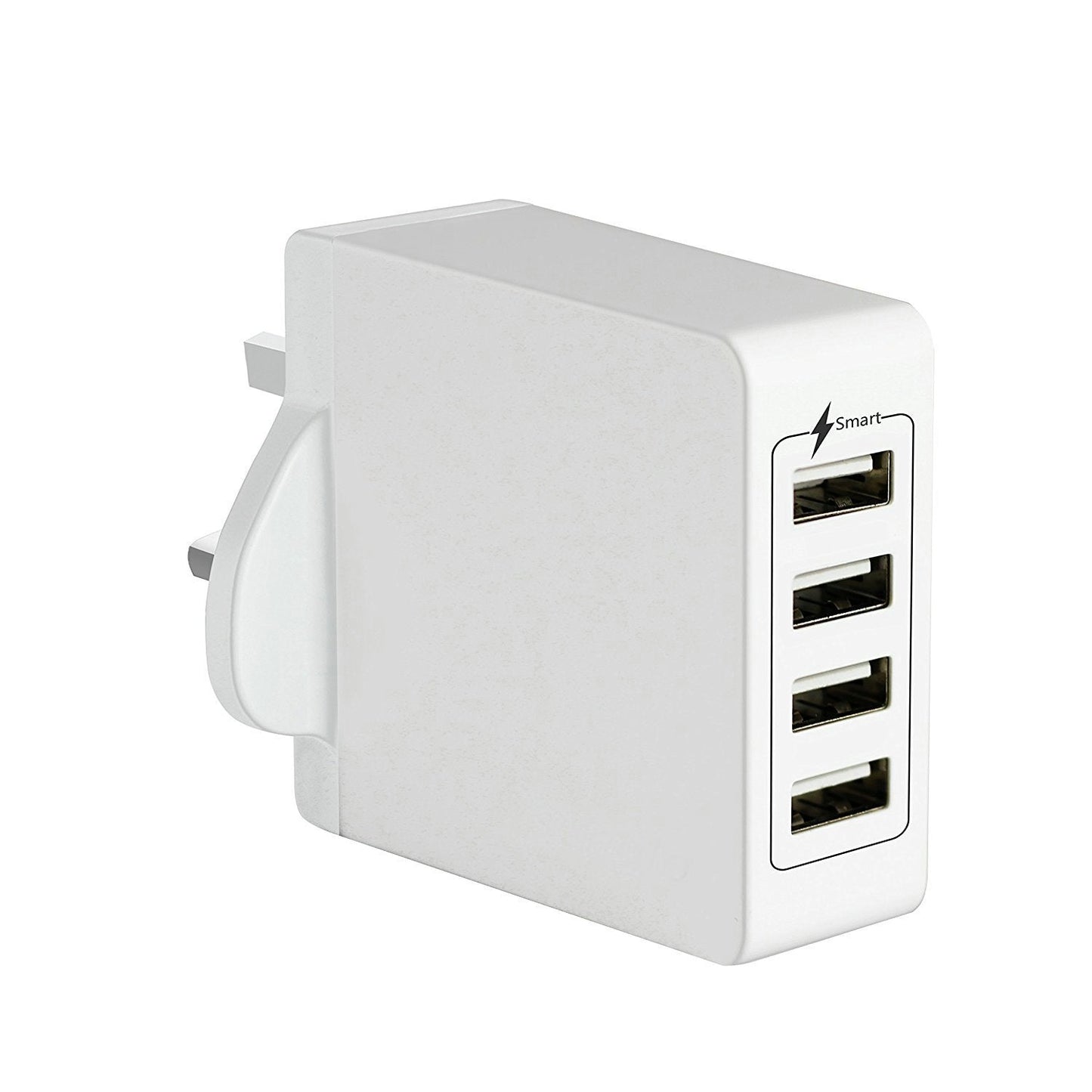 Lighteme 4 Ports USB Wall Charger Built in Smart IC 5V / 7.2 Amps for Smartphones and Tablets