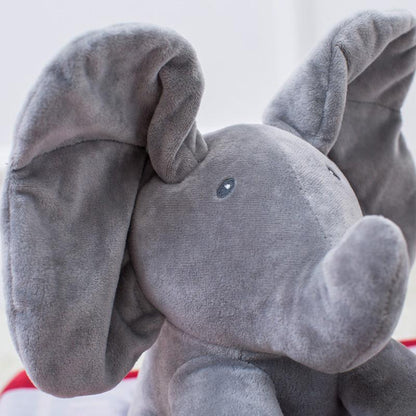 Éléphant en peluche animé Lighteme Peek-a-Boo, parlant et chantant