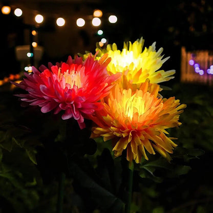 Lampe solaire de jardin Lighteme Chrysanthemum LED