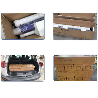 Lighteme 20 Fuß kommerzieller Straßen-/Parkplatz-/Flaggenlichtmast, Aluminium + Käfig, 1er-Pack