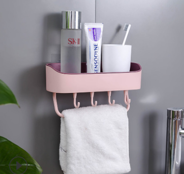 Lighteme Selbstklebender Badezimmer-Regal-Organizer (4 Farben &amp; 2 Ausführungen)