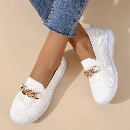 Lighteme Slip on Shoes with Chain For Women