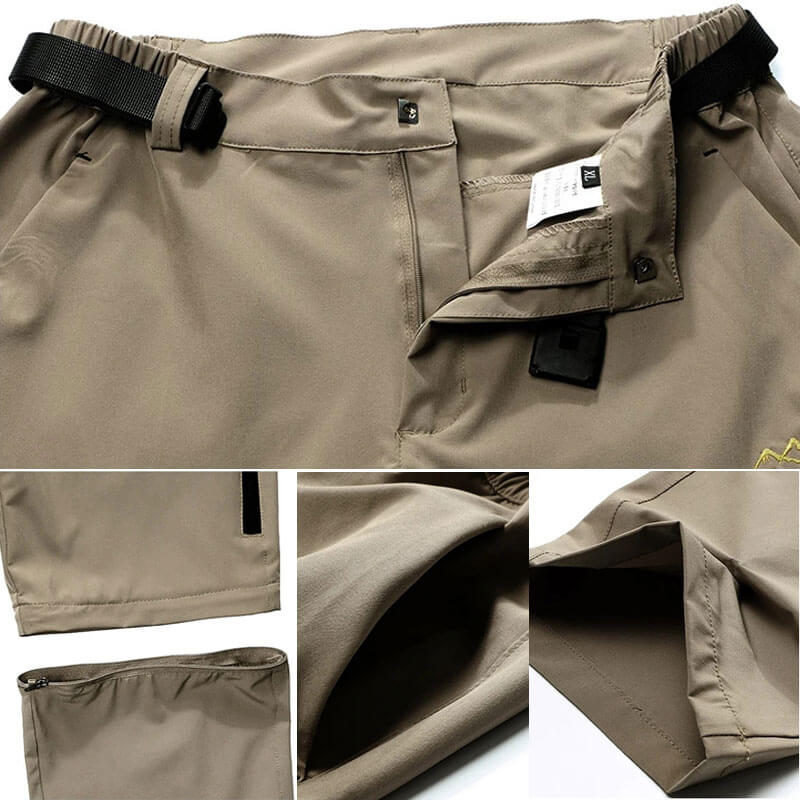 Pantalon et short d'extérieur à séchage rapide Lighteme - Pantalon de randonnée extensible avec deux sections détachables