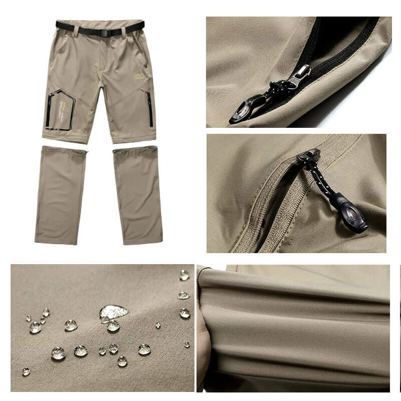 Pantalon et short d'extérieur à séchage rapide Lighteme - Pantalon de randonnée extensible avec deux sections détachables