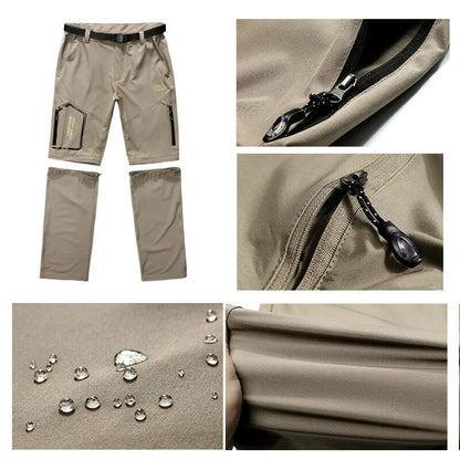 Pantalon et short d'extérieur à séchage rapide Lighteme - Pantalon de randonnée extensible avec deux sections détachables
