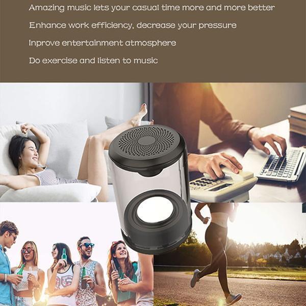 Enceinte Bluetooth magnétique Lighteme transparente (2 couleurs)