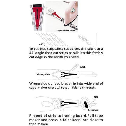 Ihrtrade 5 Size Bias Tape Maker Tools Set