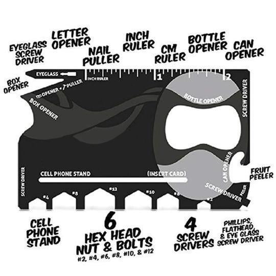 Lighteme 18 in 1 Multi-purpose Credit Card Pocket Tool