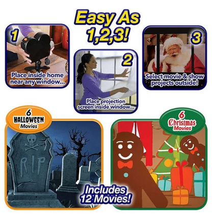 Ihrtrade Window Projector For Halloween & Christmas