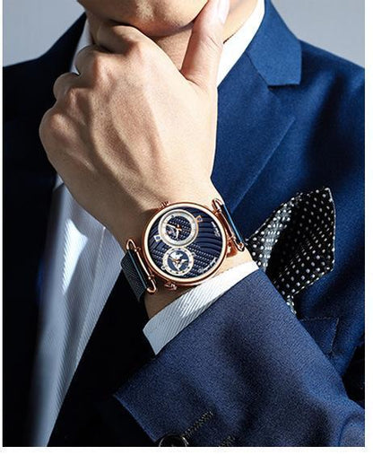 Lighteme Luxus-Wasserdichte Multi-Zeitzonen-Uhr für Herren (5 Farben) 