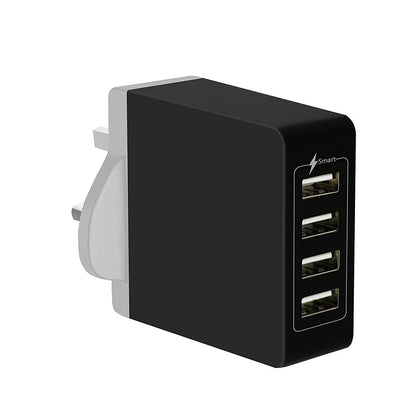 Lighteme 4 Ports USB Wall Charger Built in Smart IC 5V / 7.2 Amps for Smartphones and Tablets