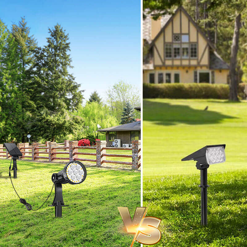 Projecteur solaire à LED Lighteme 100 lumens avec poteau (2 pièces)