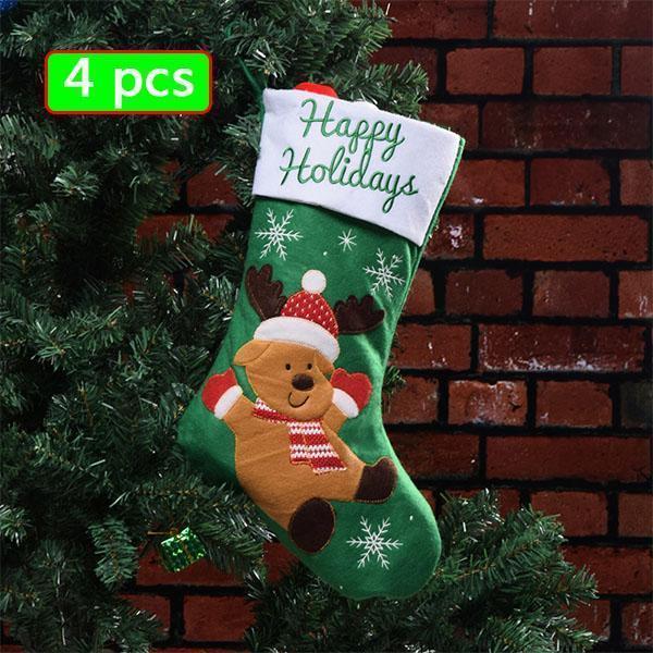 Lighteme Christmas Stocking Gift Bags (4 Pcs)