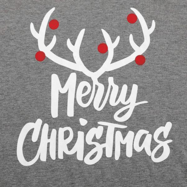 Ihrtrade MERRY CHRISTMAS Antler Print Family Matching Pajamas Set