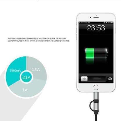 Lighteme Two-In-One Retractable Car Charger (4 colors)
